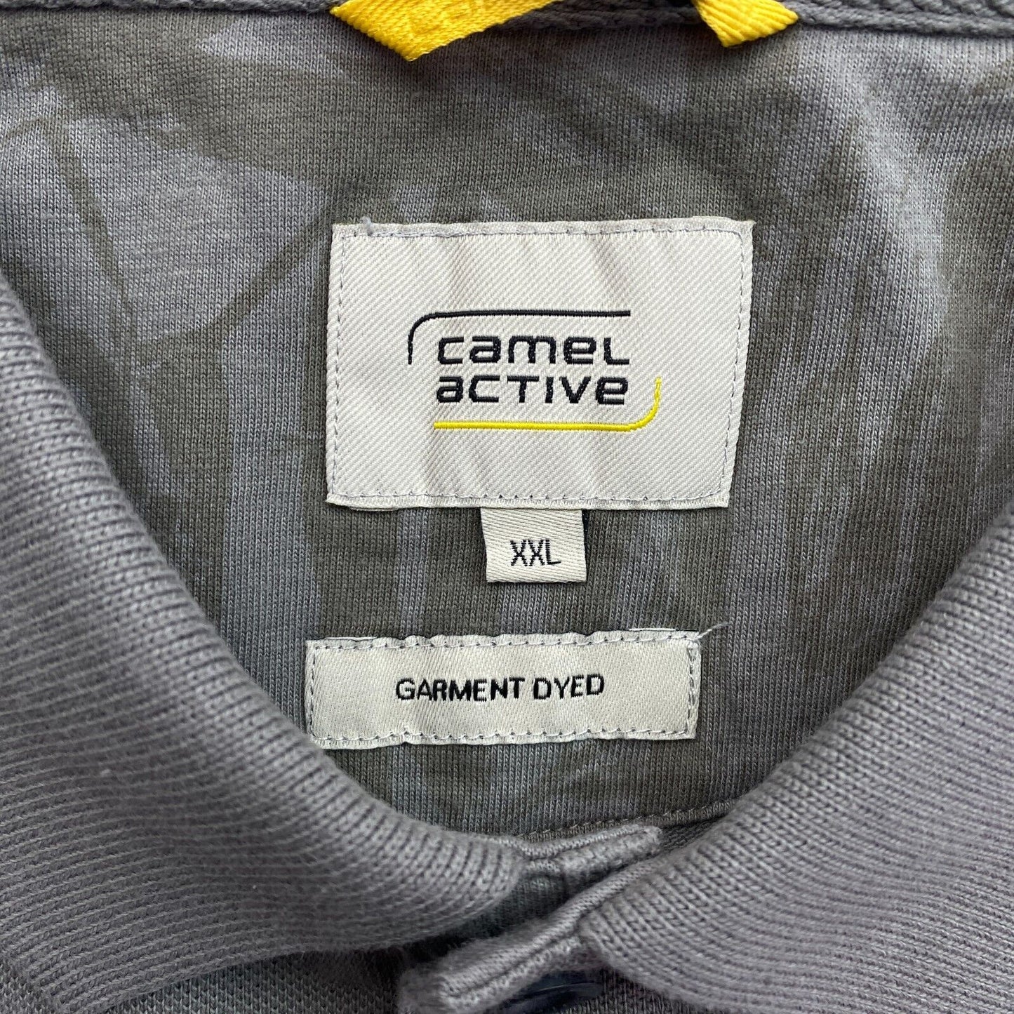 CAMEL ACTIVE Grey Green Solid Short Sleeves Polo Shirt Size 2XL XXL