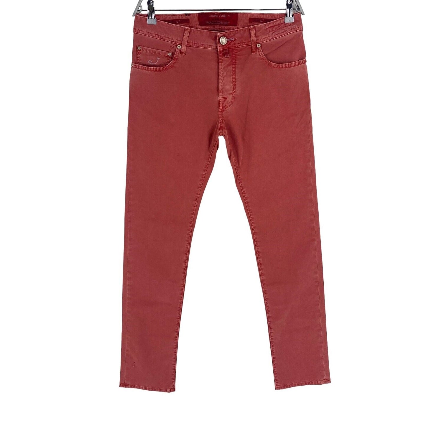 Jacob Cohen Men 688 C Red Slim Fit Jeans Pants Size W31 L34 Made In Italy