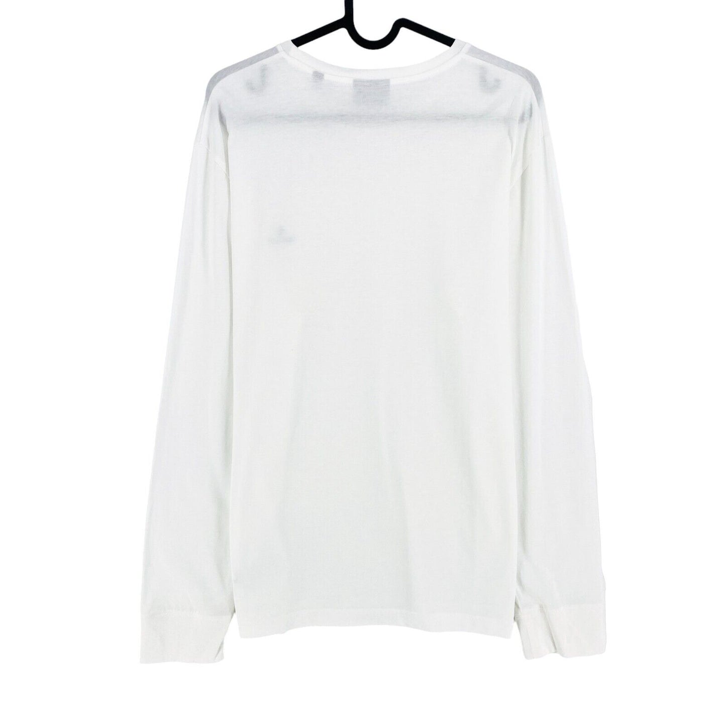 GANT White Solid Long Sleeves Crew Neck T-Shirt Size L