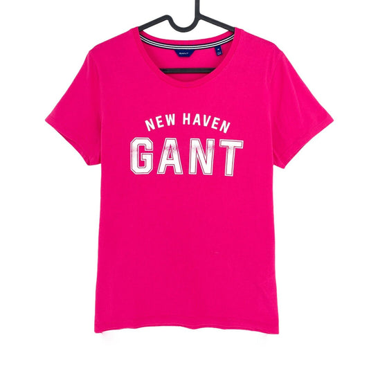 GANT Pink Logo Crew Neck T Shirt Size M