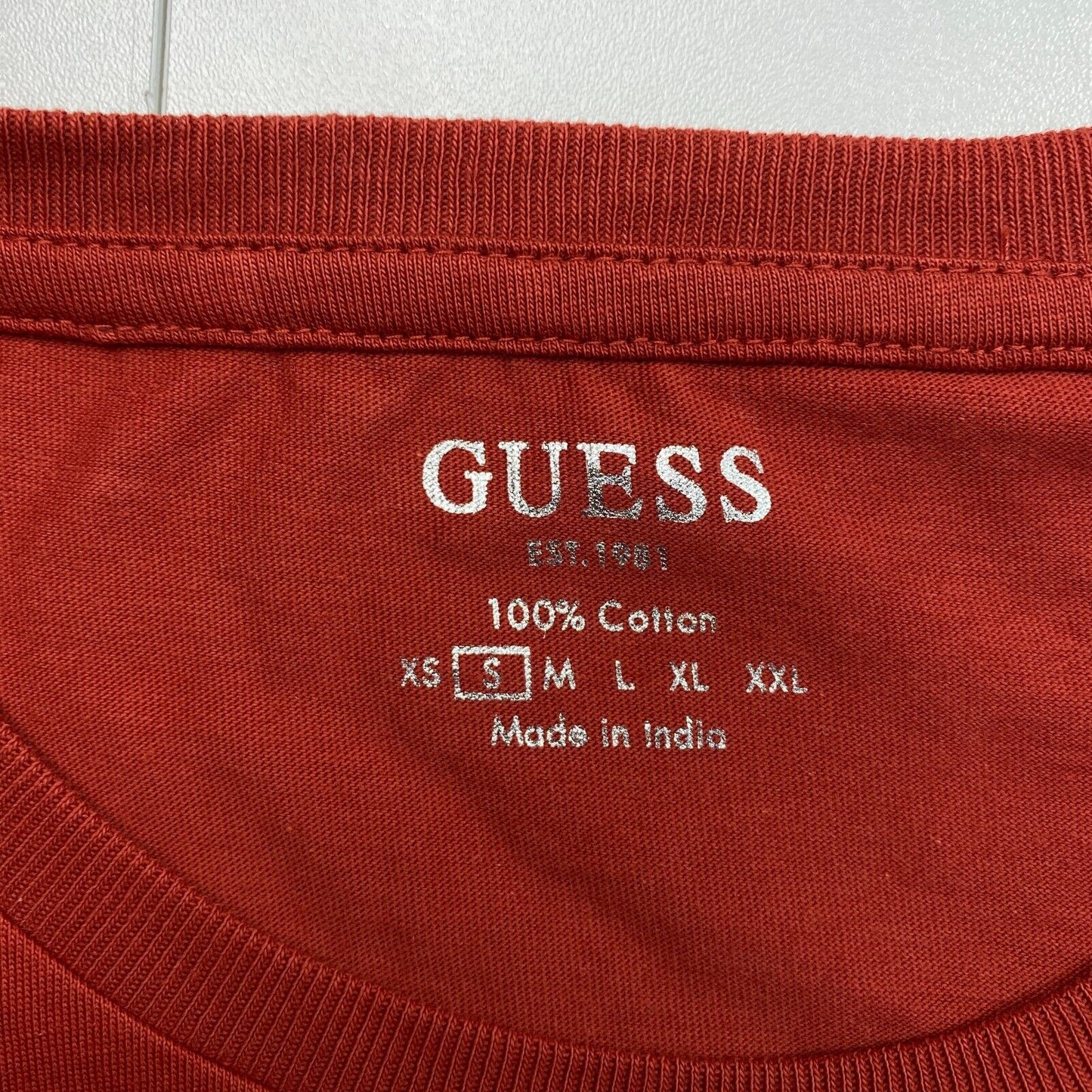 GUESS Women Brown Logo Crew Neck Short Sleeves T Shirt Size S