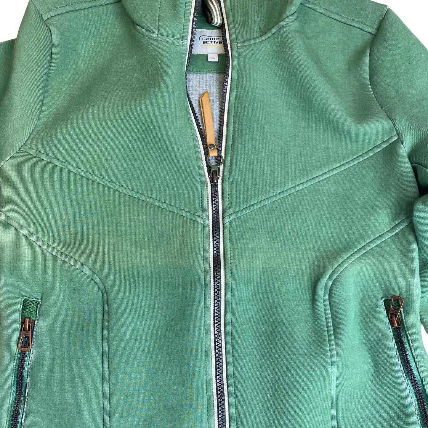 CAMEL ACTIVE Vert Full Zip Sweat à capuche Pull Taille EU 34 UK 6 US 4