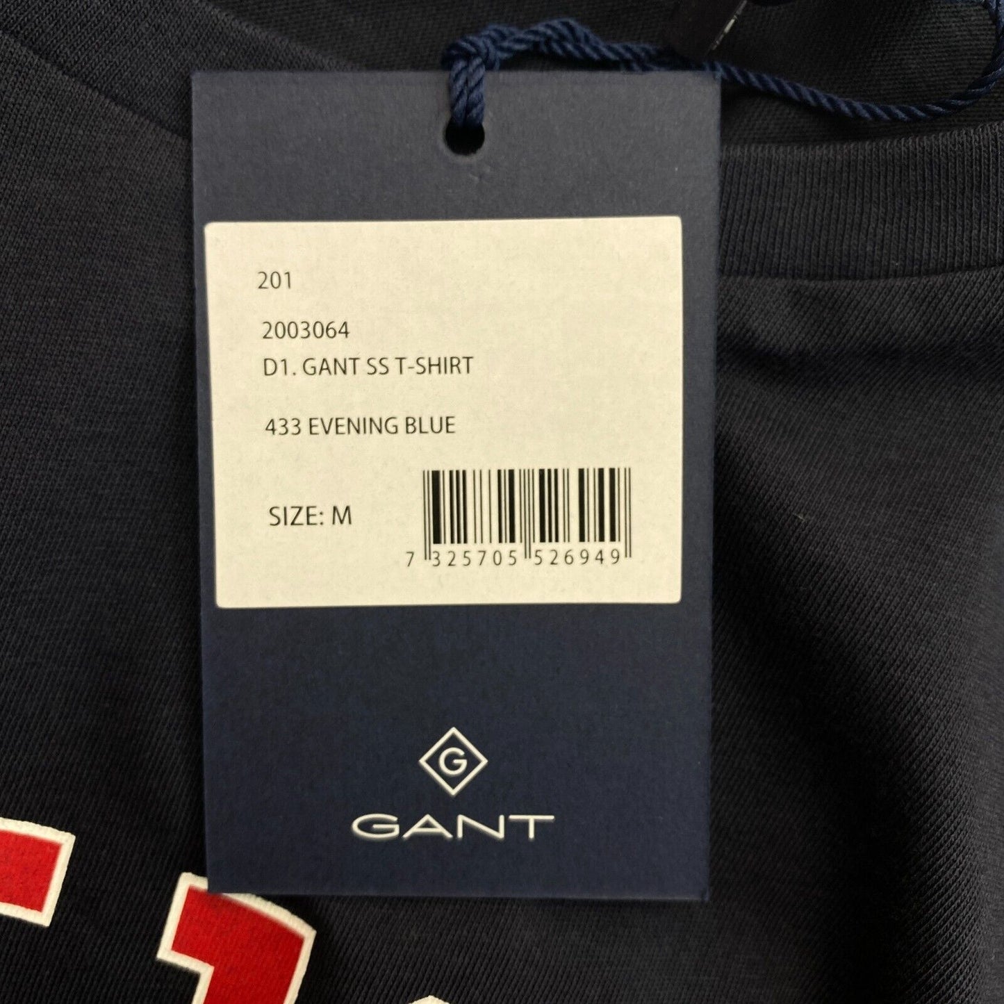 GANT Navy Blue Crew Neck T-Shirt Size M