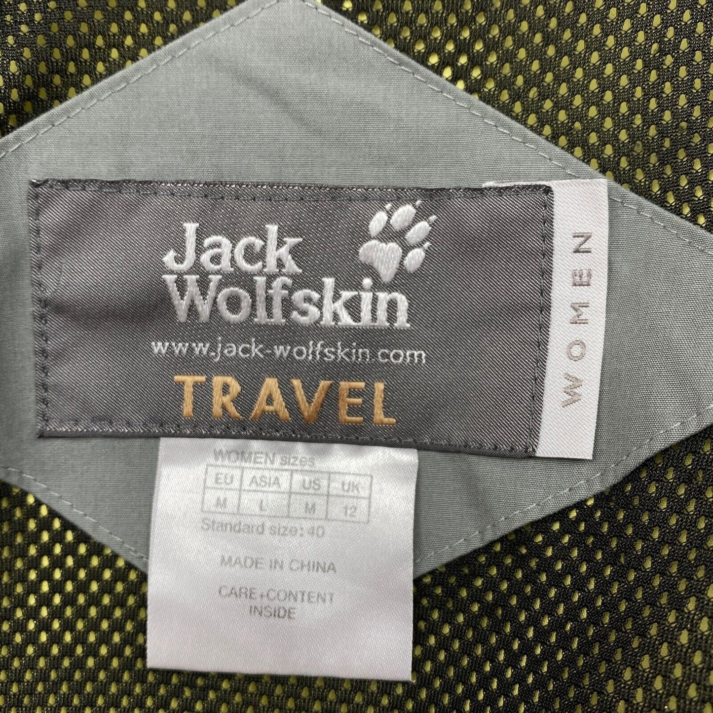 Jack Wolfskin Light Green Cotton Blend Hooded Jacket Size M