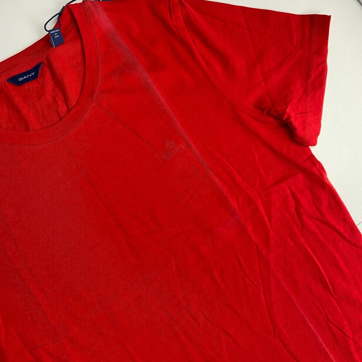 GANT Red Original Crew Neck T Shirt Size M