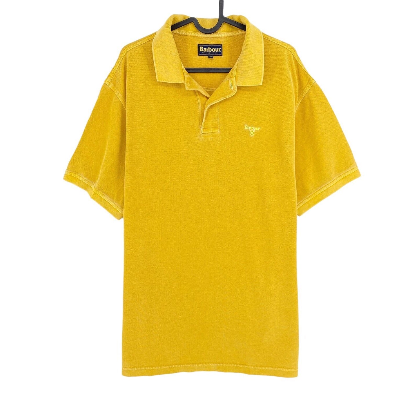 Barbour Yellow Pique Polo Shirt Size XL