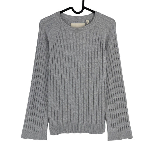 GANT Grey Cable Knit Crew Neck Jumper Sweater Size S