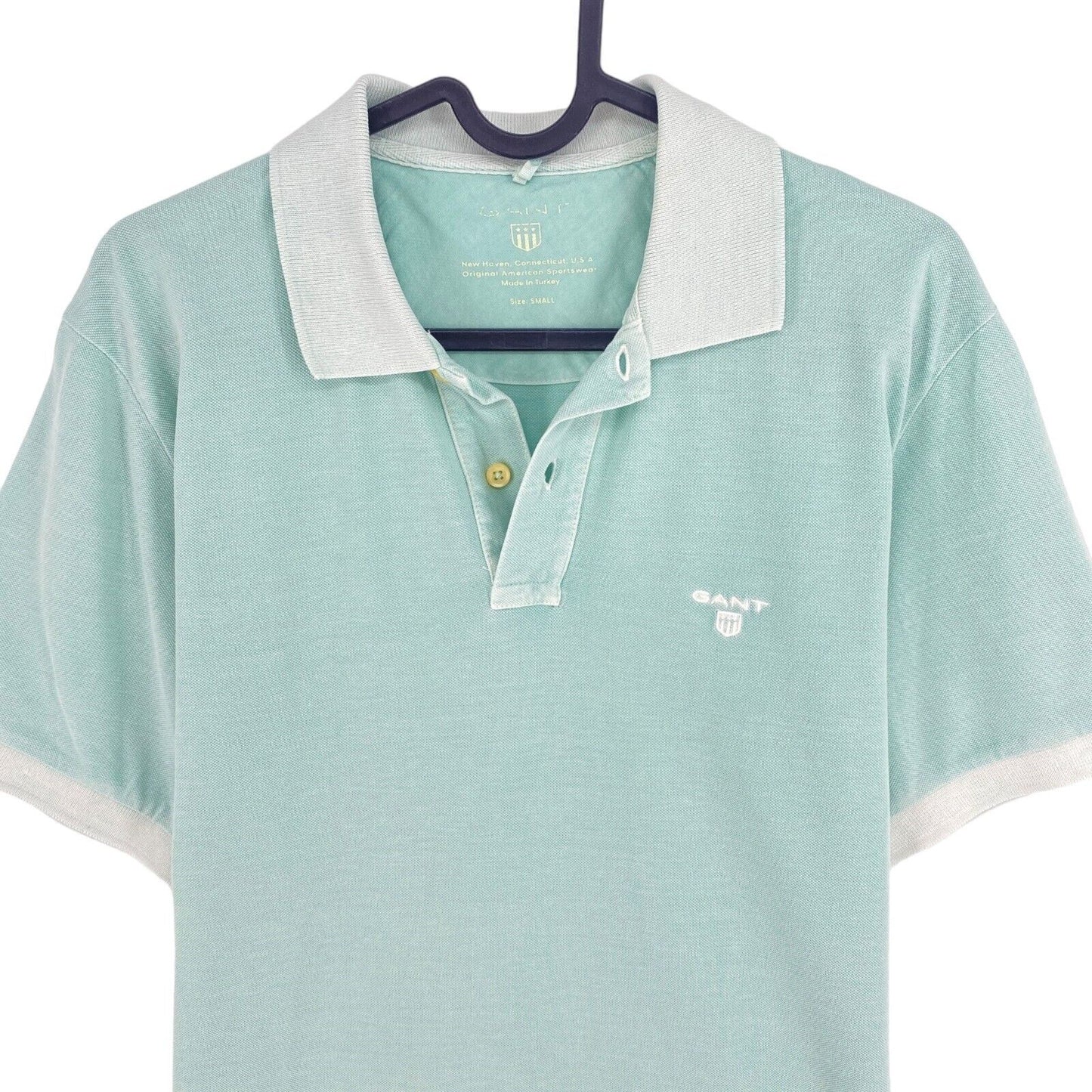 GANT Light Green Sun Faded Pique Rugger Polo Shirt Size S