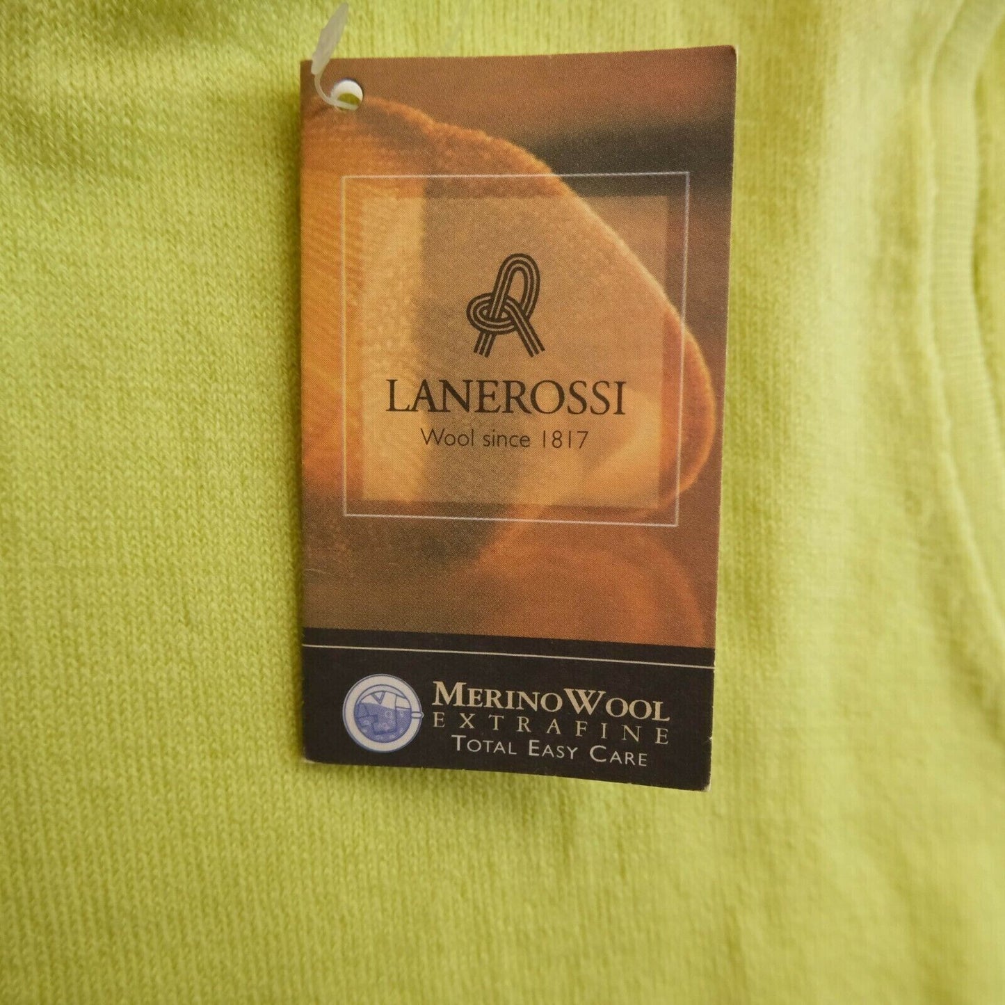 LANEROSSI Green 100% Merino Wool High Neck Top Size 3 - L