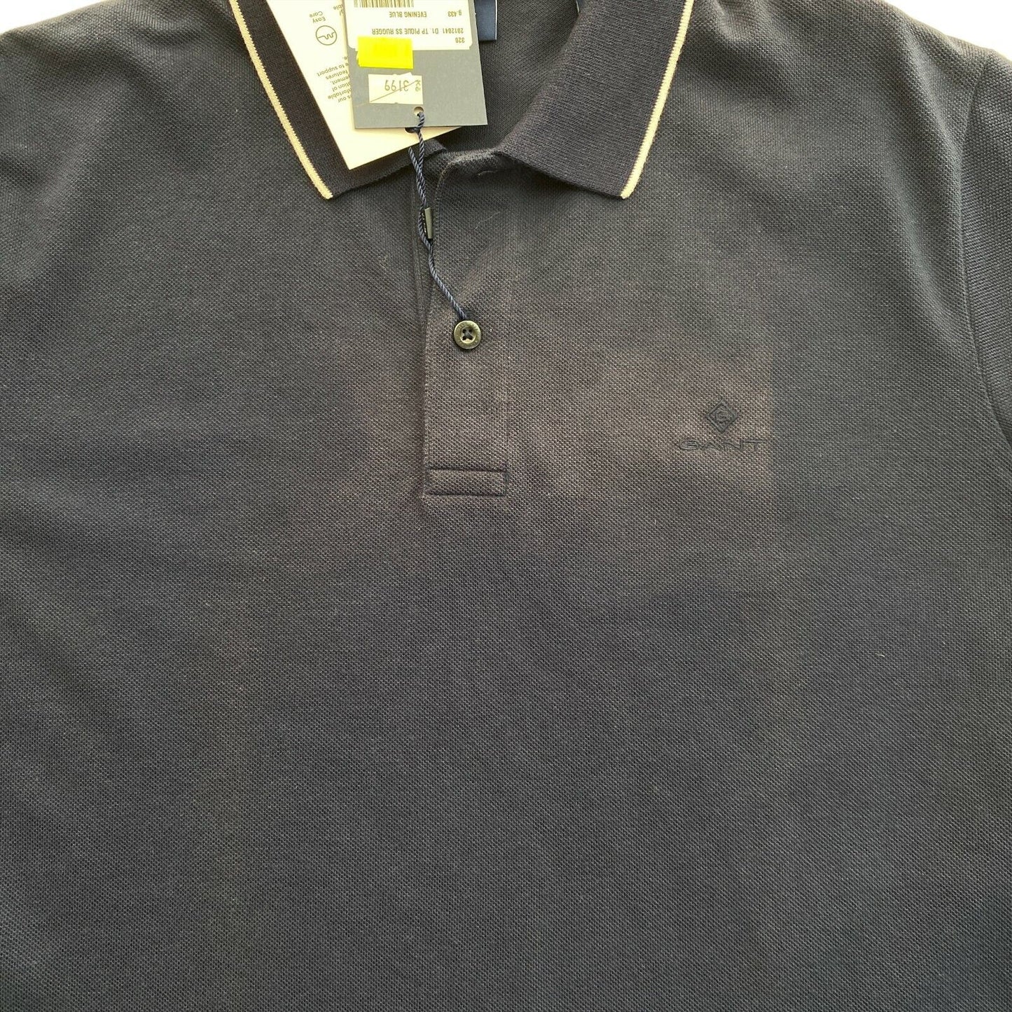 GANT Navy Blue Tech Prep Pique Rugger Polo Shirt Size M L