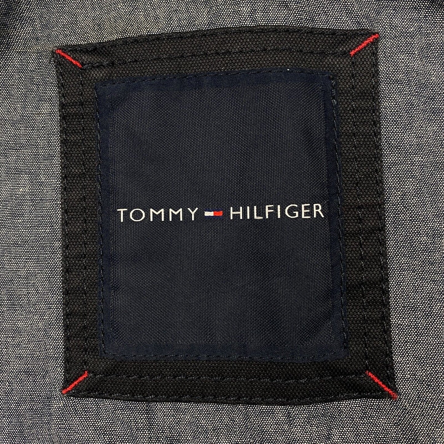 TOMMY HILFIGER Navy Blue Cotton Blend Over Coat Jacket Size L