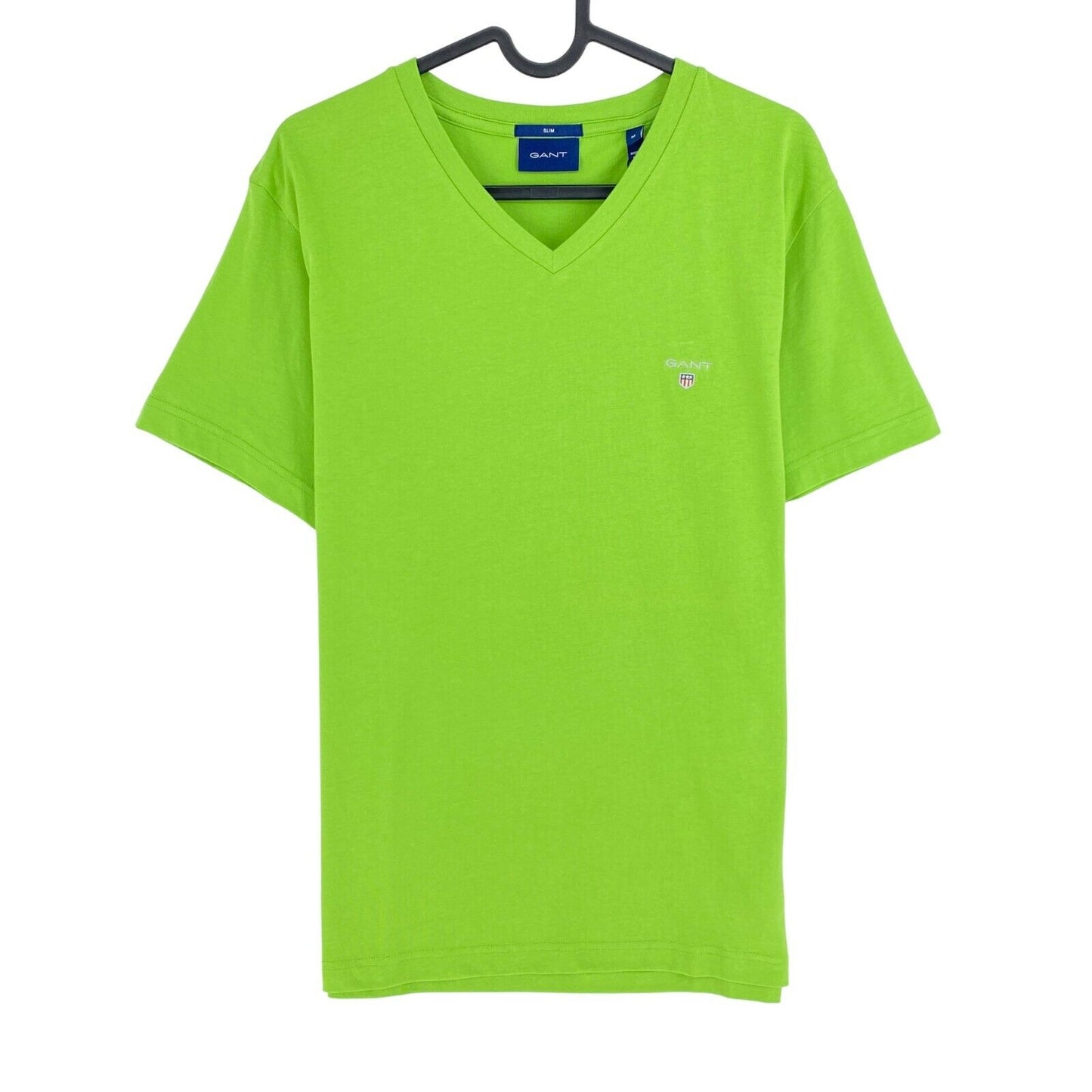 GANT Green Slim Fit V Neck T-Shirt Size M