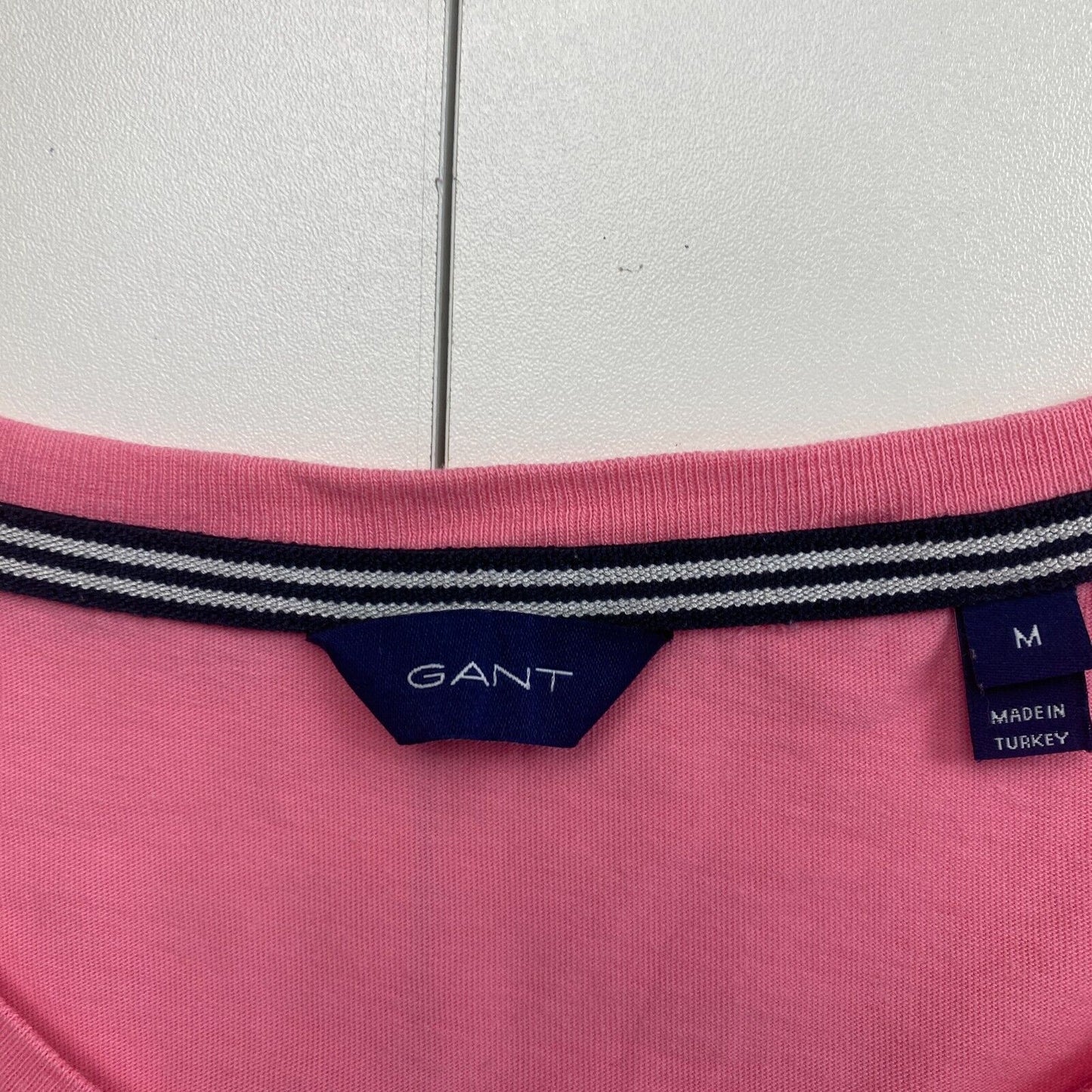 GANT Women Pink Logo Crew Neck Short Sleeves T Shirt Size M