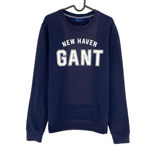 GANT Pullover mit Rundhalsausschnitt und Logo, Marineblau, Größe M