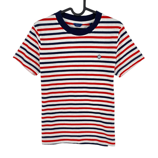 GANT Navy Blue Striped Crew Neck T Shirt Size M