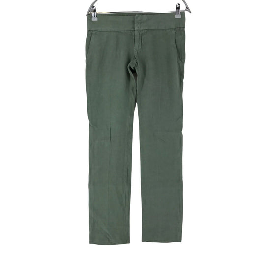 NOLITA De Nimes Women Green Regular Fit Linen Trousers Size 26 / W29