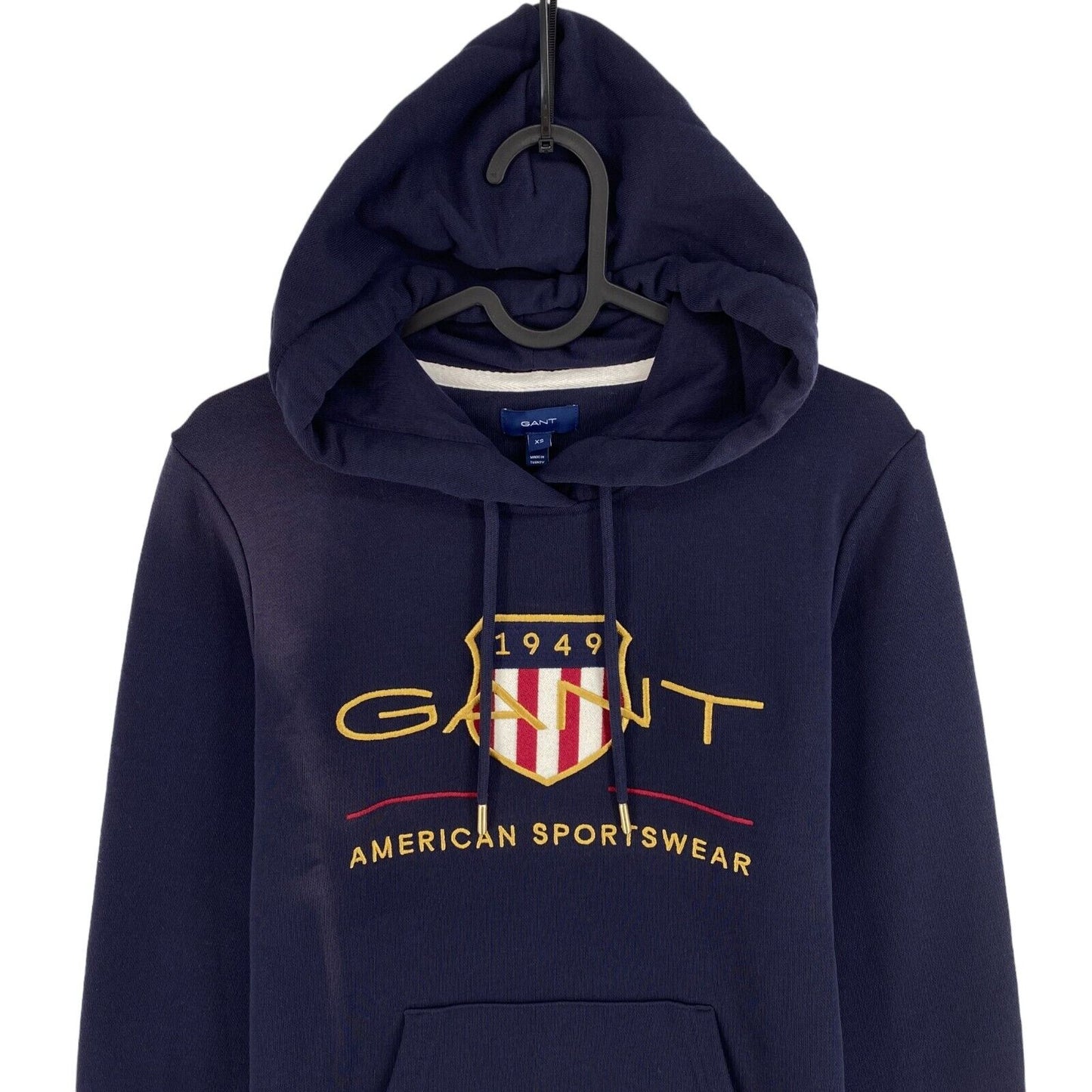 GANT Navy Blue Archive Shield Long Sleeves Hoodie Dress Size XS