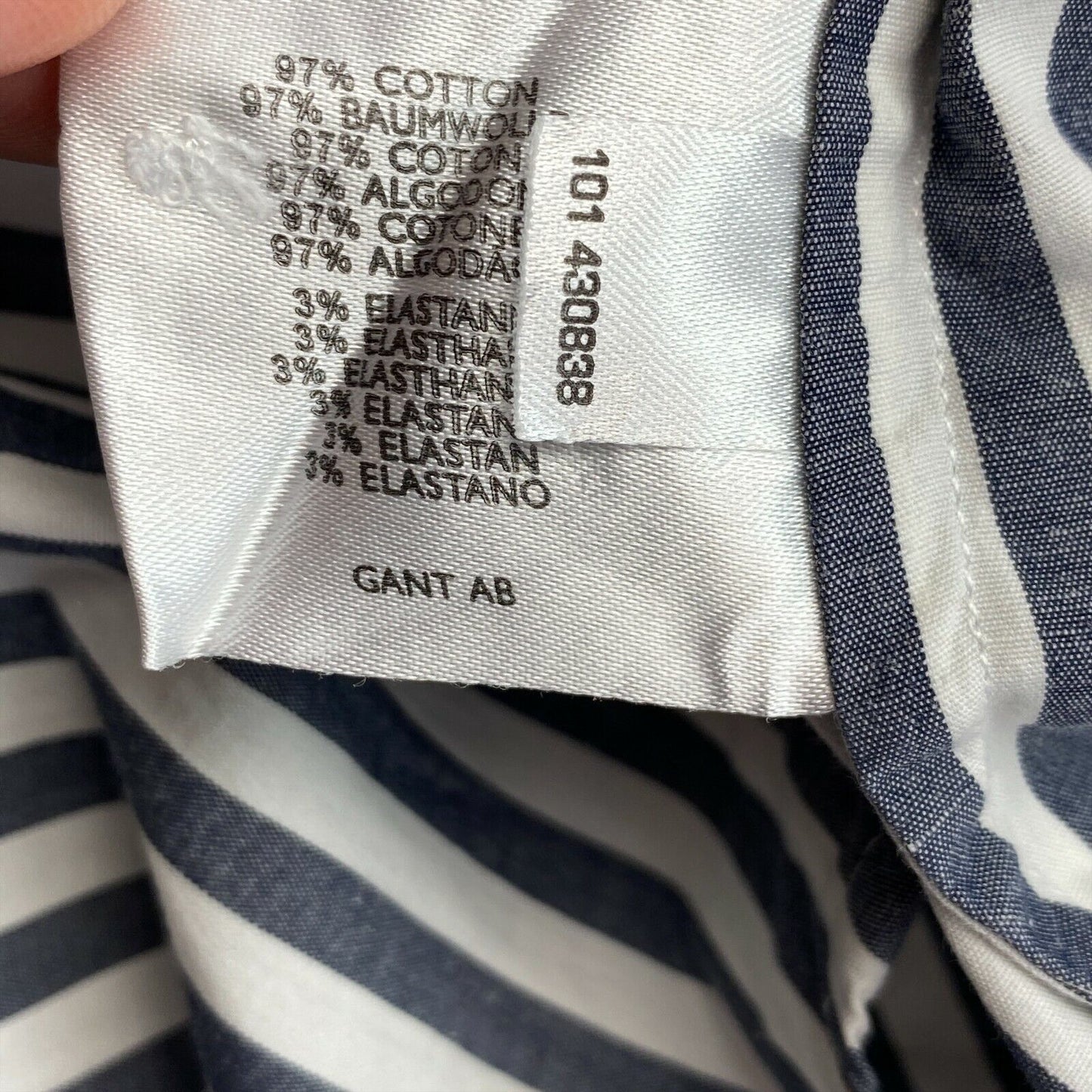 GANT Chemise à manches courtes rayée bleue Taille EU 34 UK 8 US 4