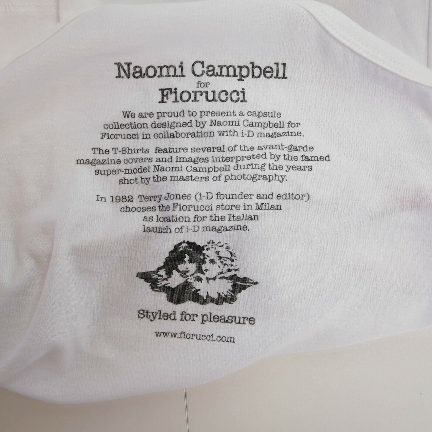 FIORUCCI x Naomi Campbell White Scoop Neck Tank Top T Shirt Size M L