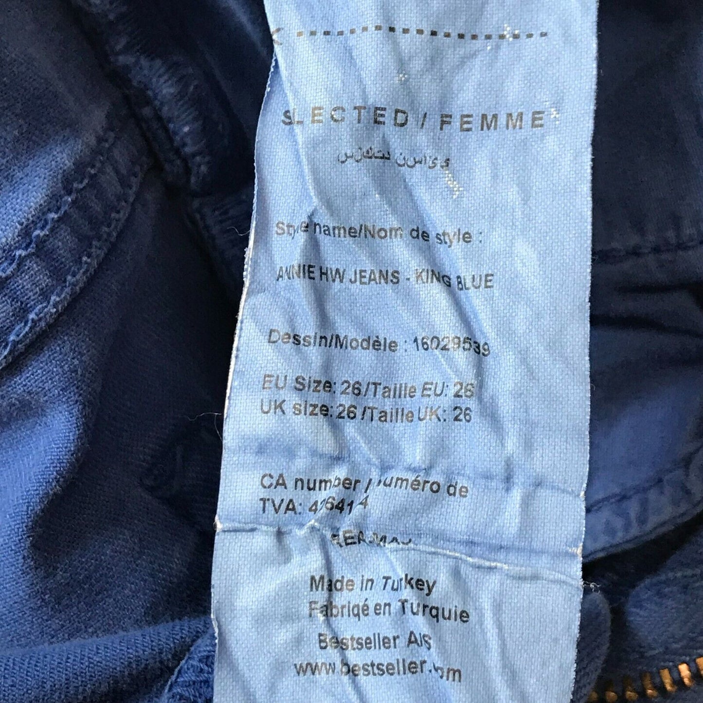 SELECTED Damen Jeans in Skinny Fit, Blau, Größe W26