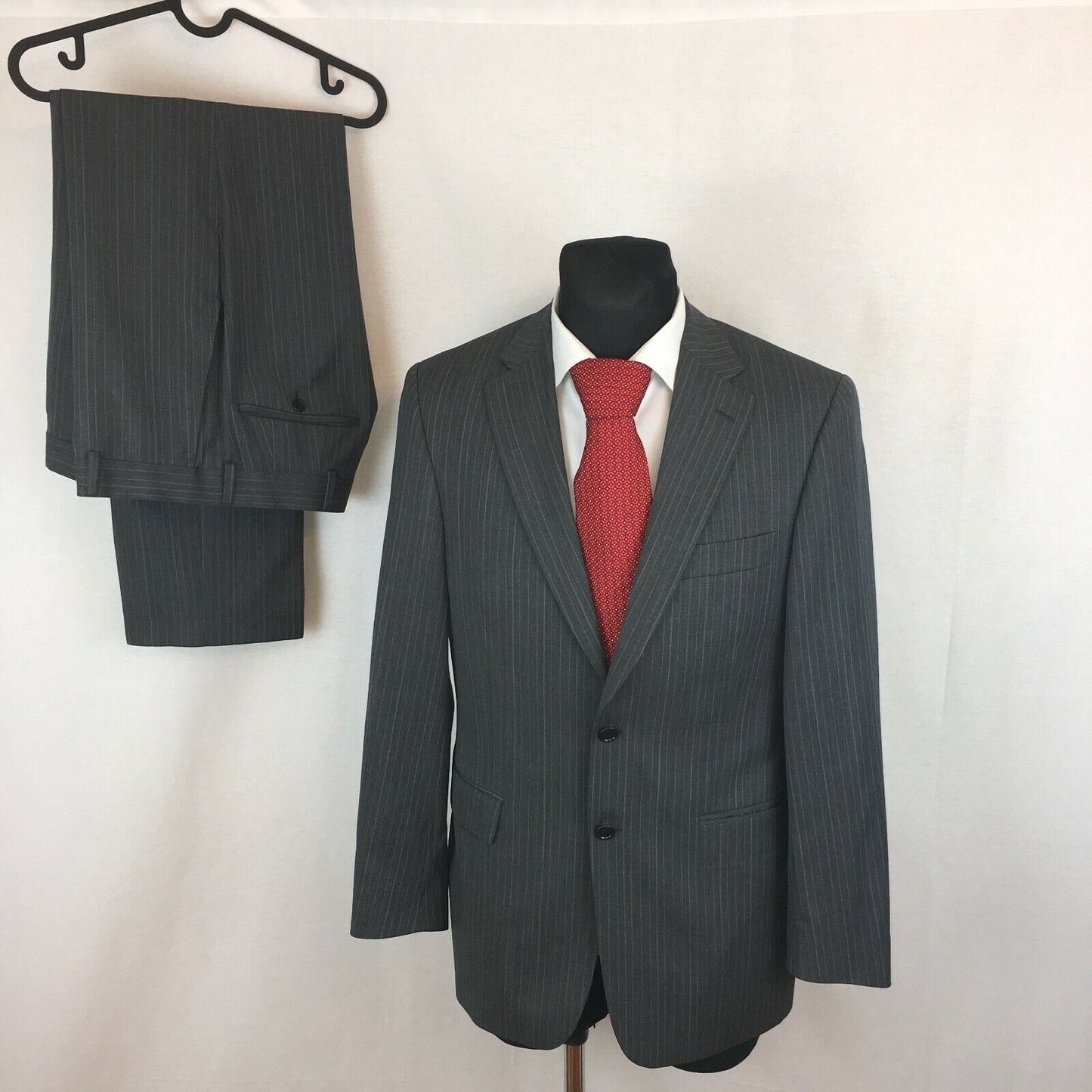 Van Gils Grey Classic 100% Virgin Wool Suit Size EUR 46 US UK 36