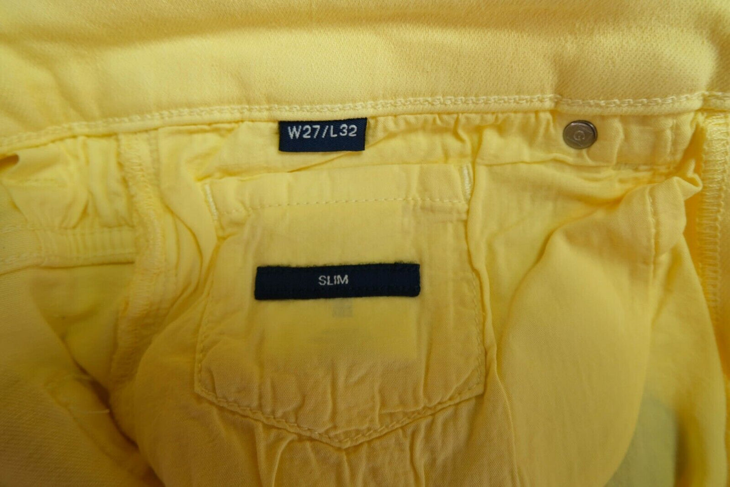 GANT Yellow Twill Slim Fit Jeans Size W27 L32