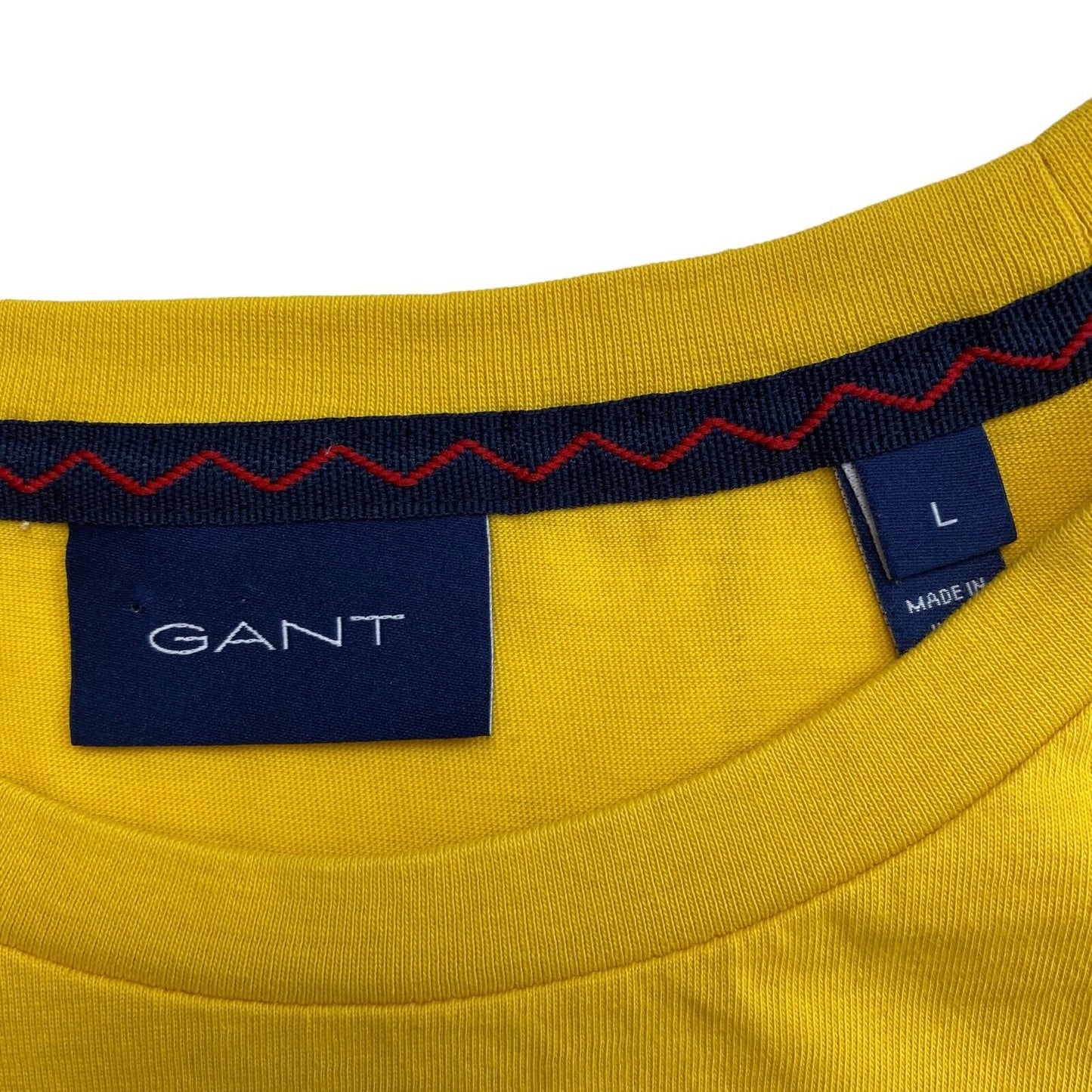 GANT Yellow Crew Neck T-Shirt Size L