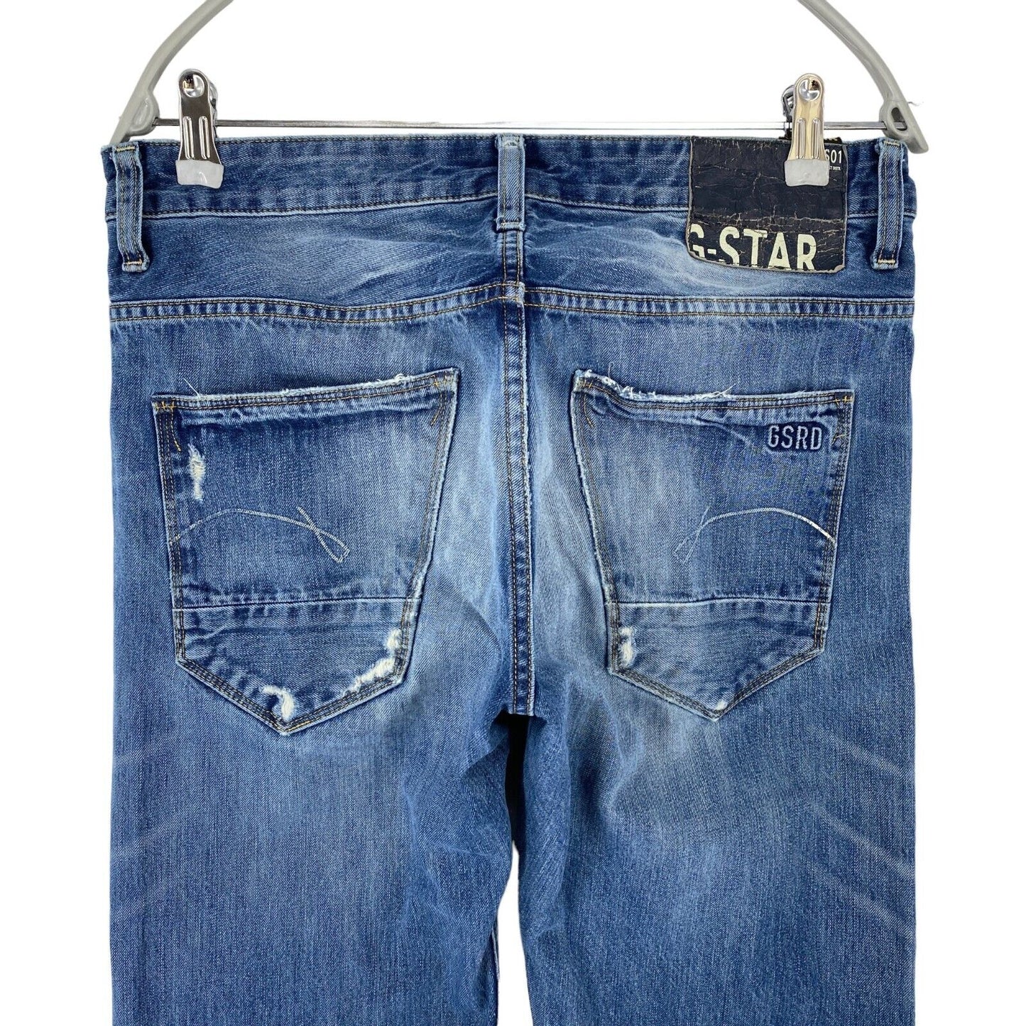 G-STAR MORRIS LOW Blue Regular Straight Fit Jeans Size W31 L34