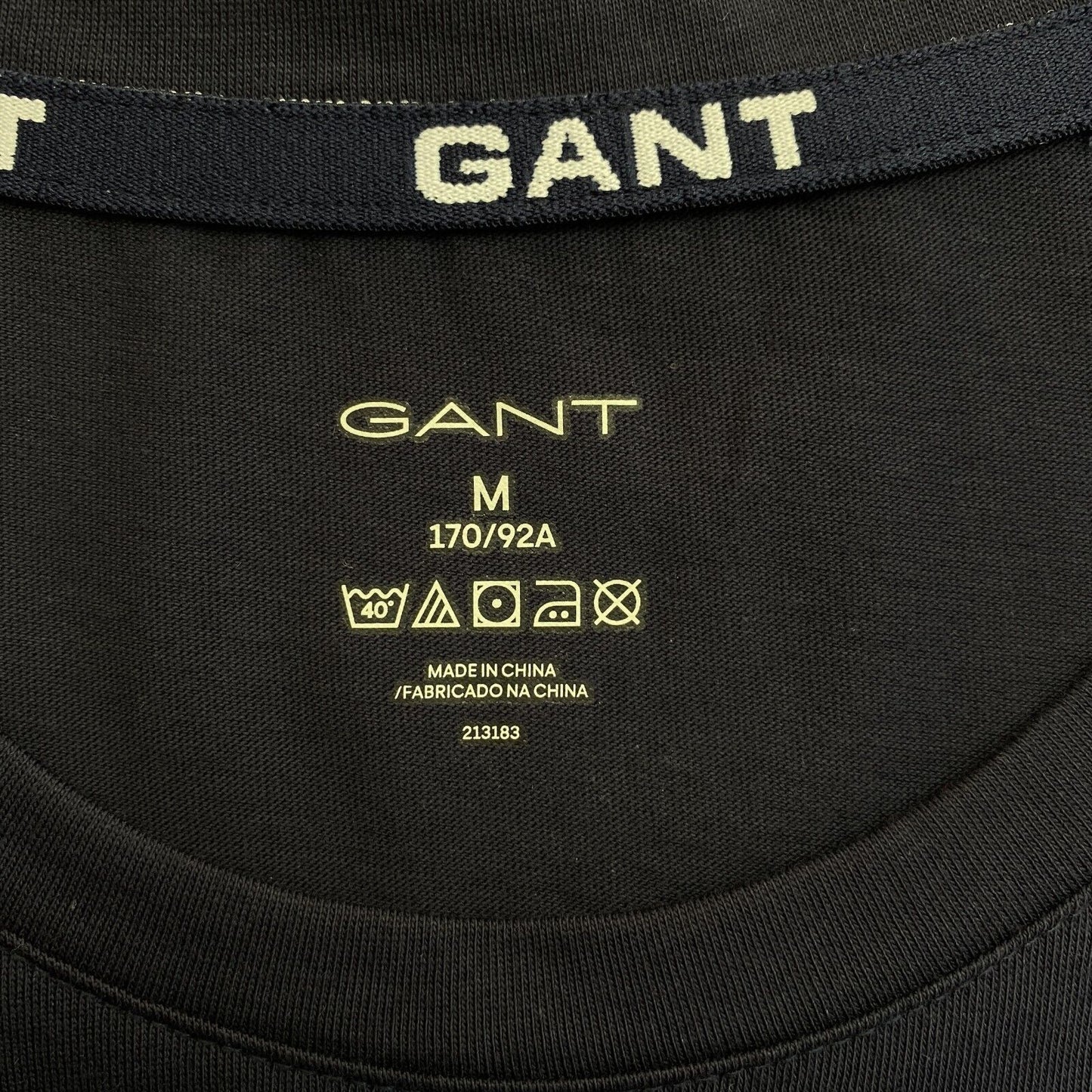 GANT Navy Blue Retro Shield Crew Neck T-Shirt Size M