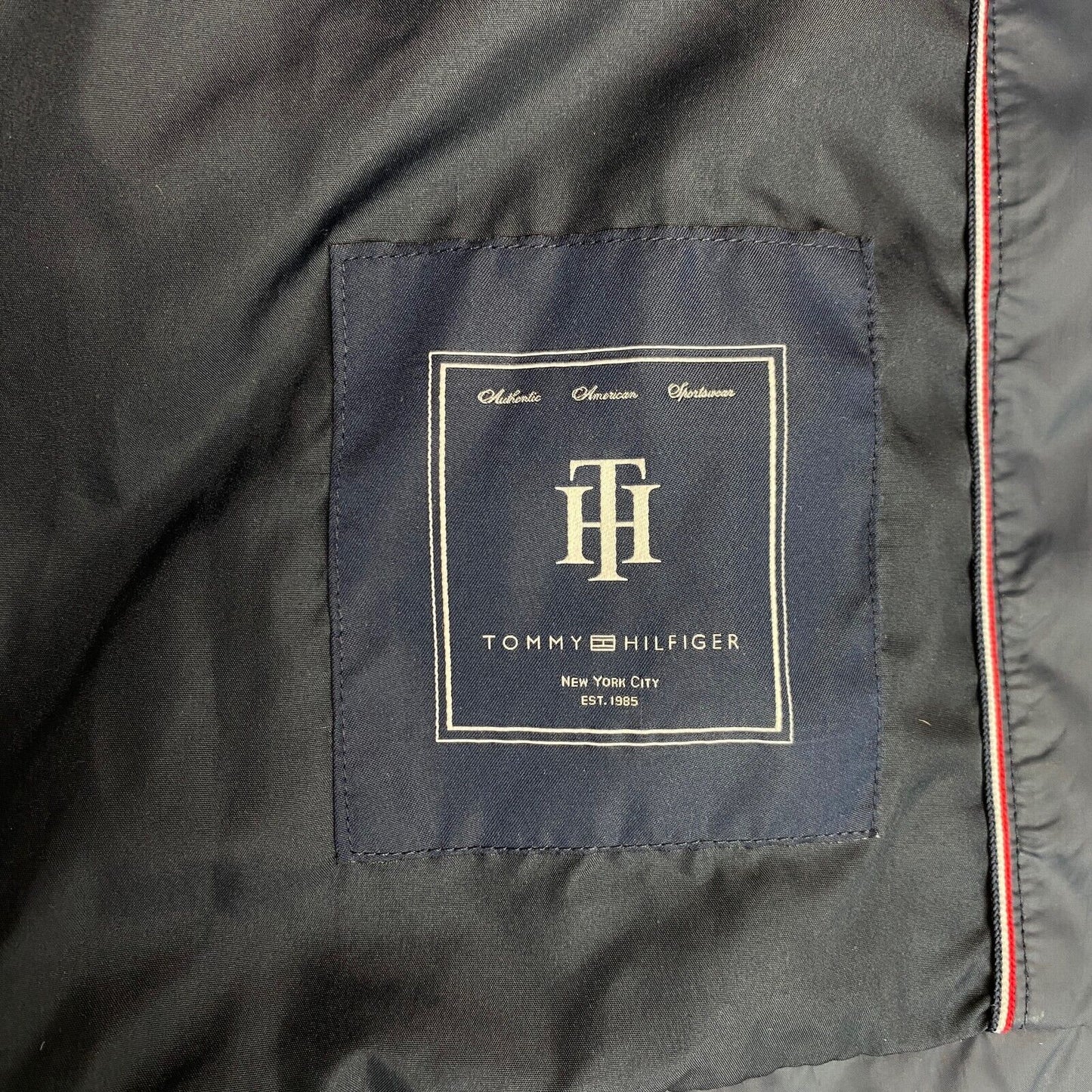 Tommy Hilfiger Navy Blue Down Puffer Jacket Coat Size L