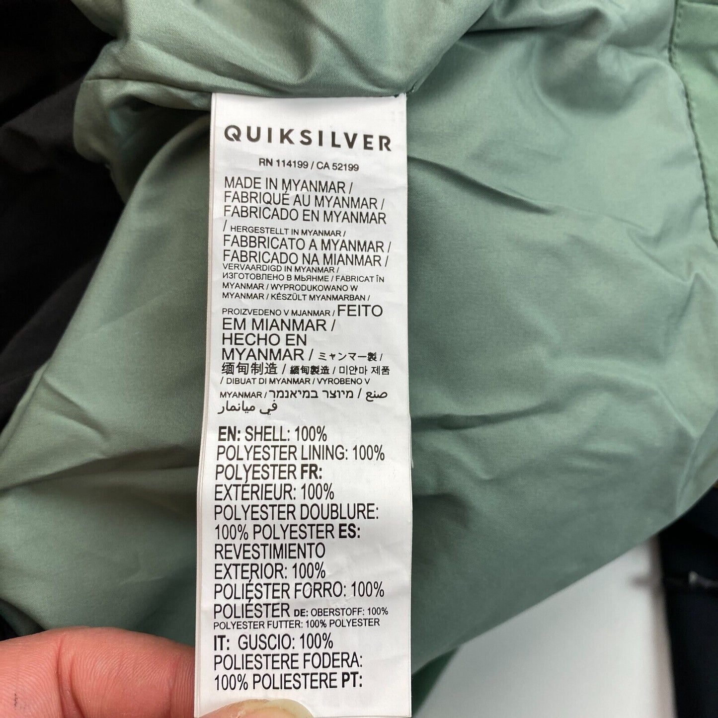 UVP 400 € QUIKSILVER Green Forever Stretch GORE-TEX Skijacke mit Kapuze Größe XL