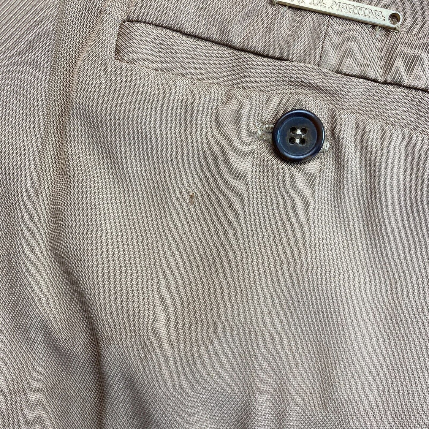 LA MARTINA Brown Viscose Twill Cargo Trousers Pants Size W29