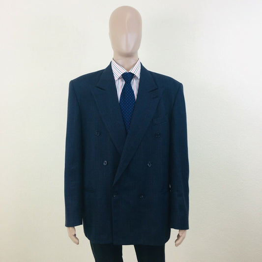 Emilio Cloud Finnish Designer Vintage Blue Blazer Jacket Size EUR 54 US UK 44