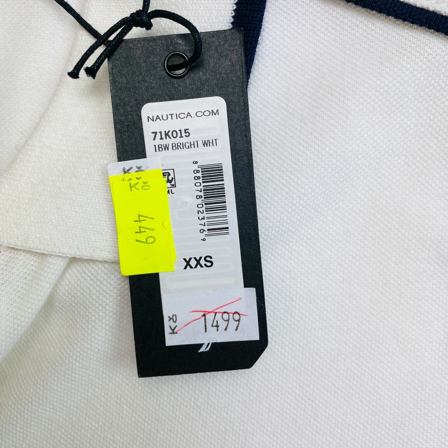 NAUTICA Weißes kurzärmliges Polo-T-Shirt, Größe 2XS