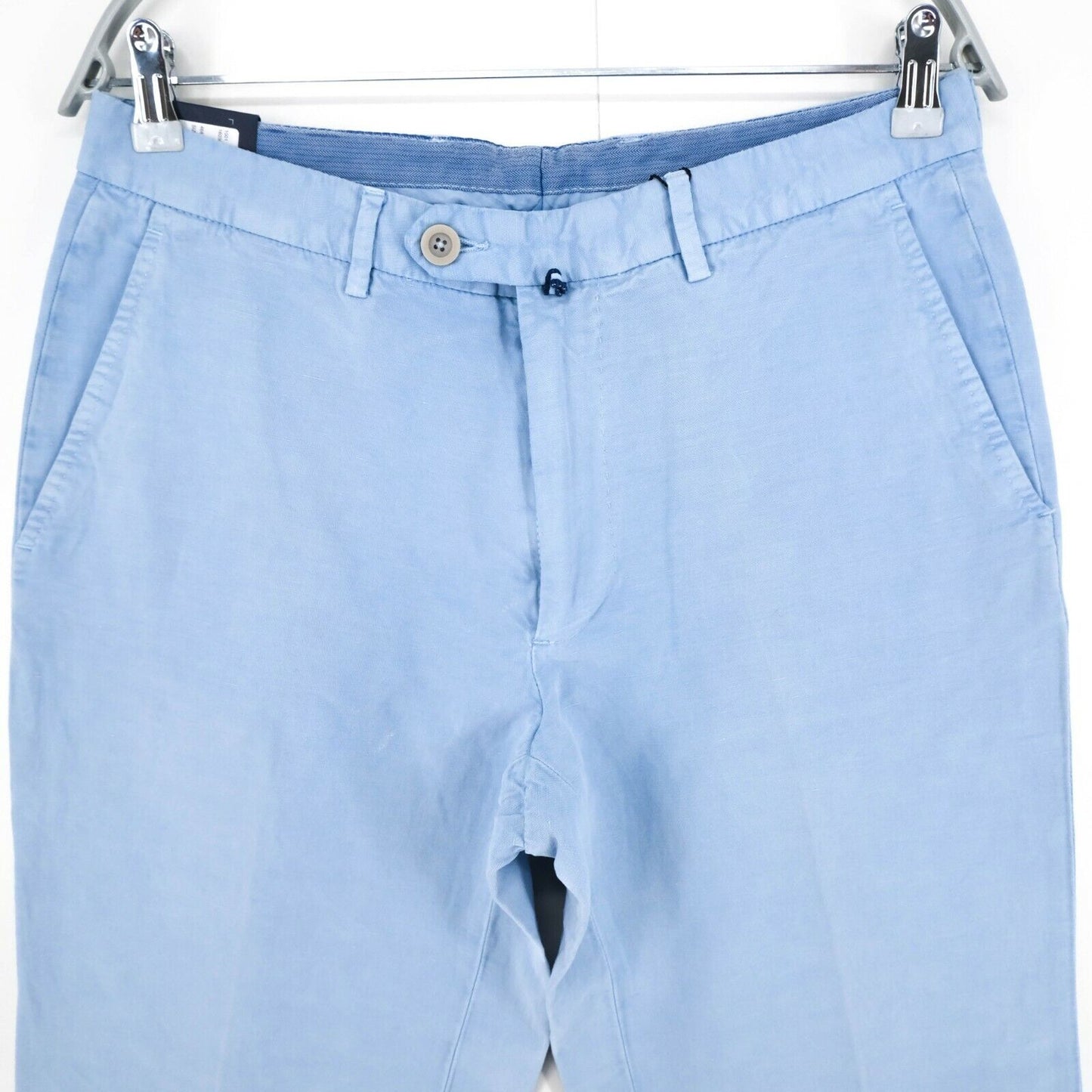 GANT Hellblaue Chinohose aus Baumwoll-Leinen-Mischgewebe, EU 48 50 52 54 56 UK/US