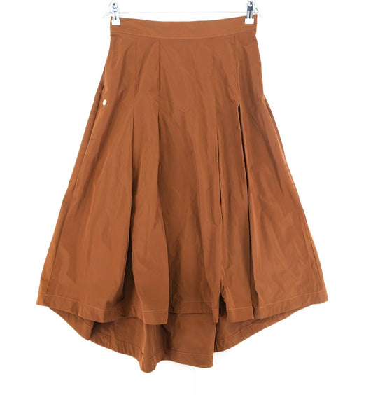 LA MARTINA Brown Long Tafeta Skirt Size 3 / M