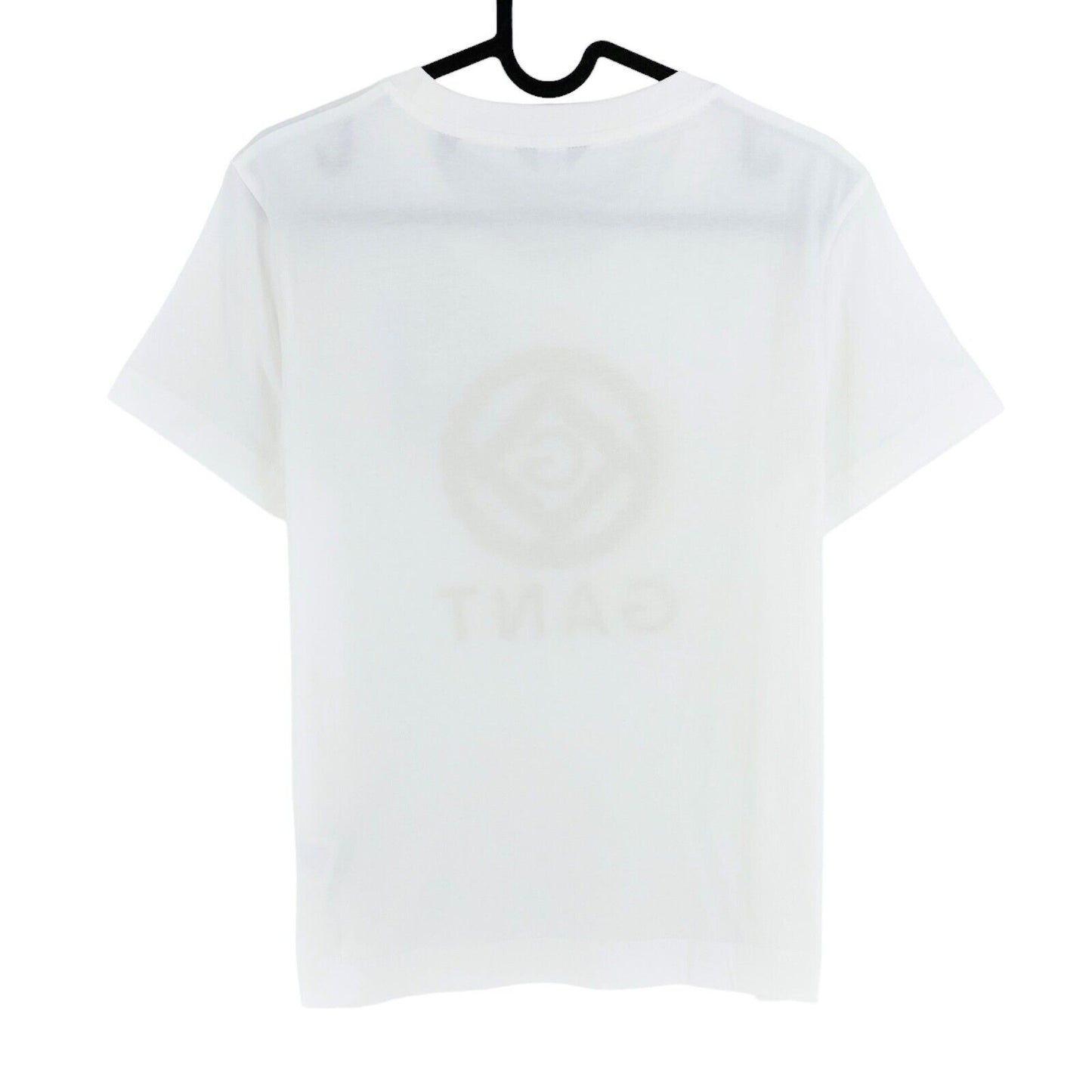 GANT T-Shirt mit Rundhalsausschnitt und Seil-Symbol, Weiß, Größe M