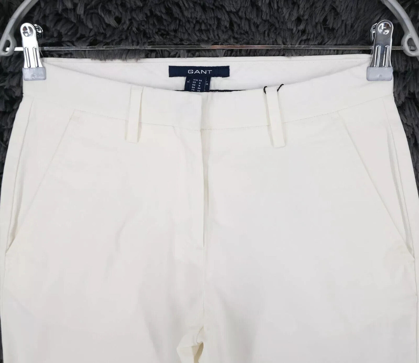 GANT Women White Satin Bermuda Regular Fit Shorts Size EU 34 UK 8 US 4 W27