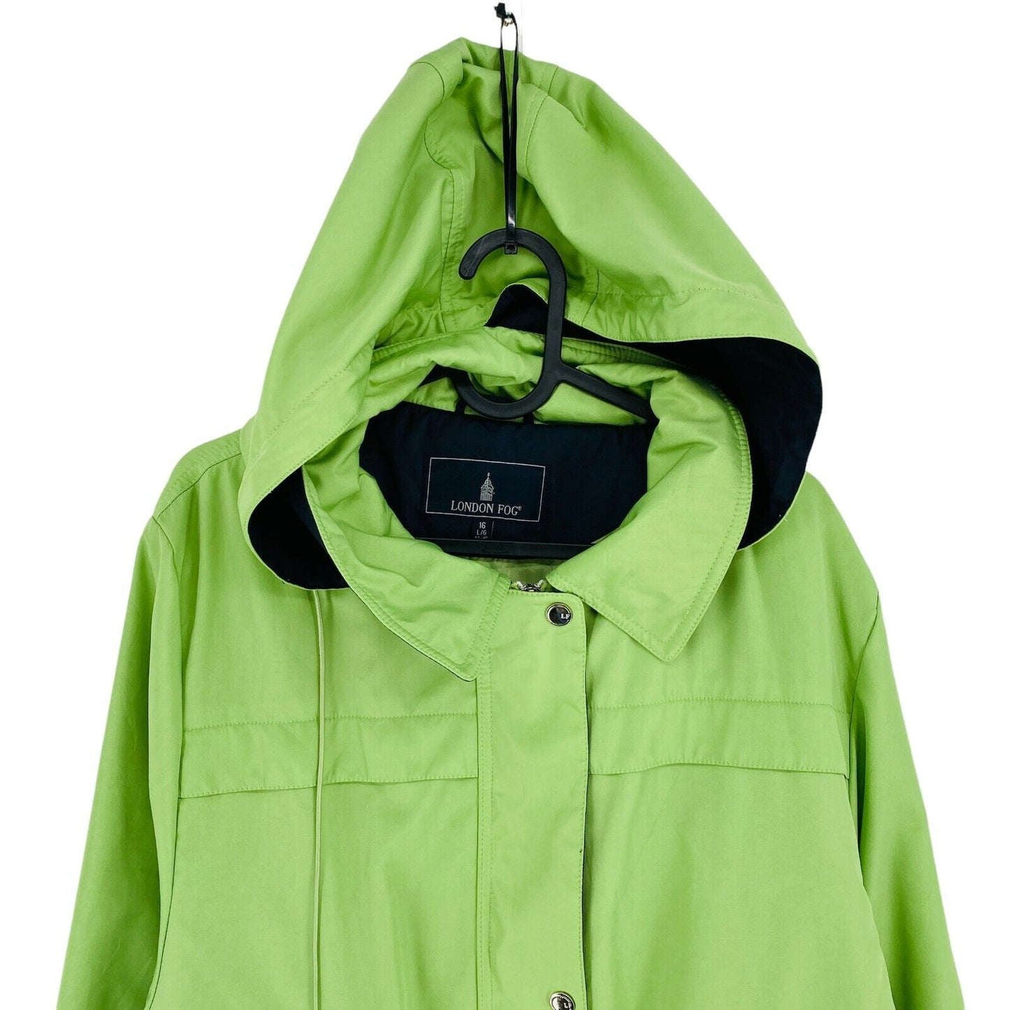 LONDON FOG Green Hooded Parka Jacket Size EU 44 UK 16 US 14