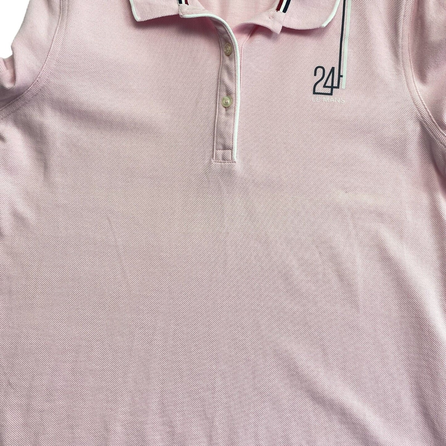 GANT x LE MANS Pink Tech Prep Logo Piqué Poloshirt Größe M