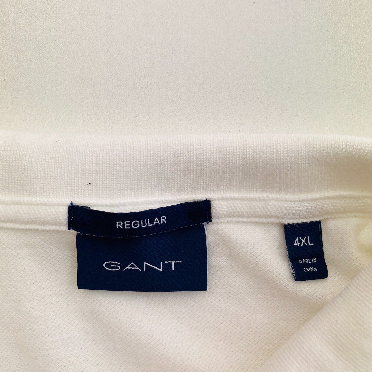 GANT Men White Original Pique Short Sleeves Polo Shirt Size 4XL