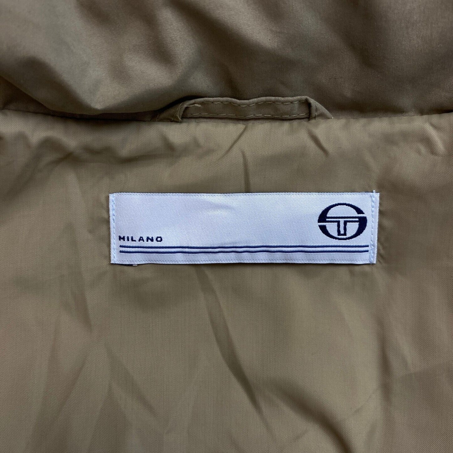 Sergio Tacchini Vert À Capuchon Puffer Jacket Manteau Taille S