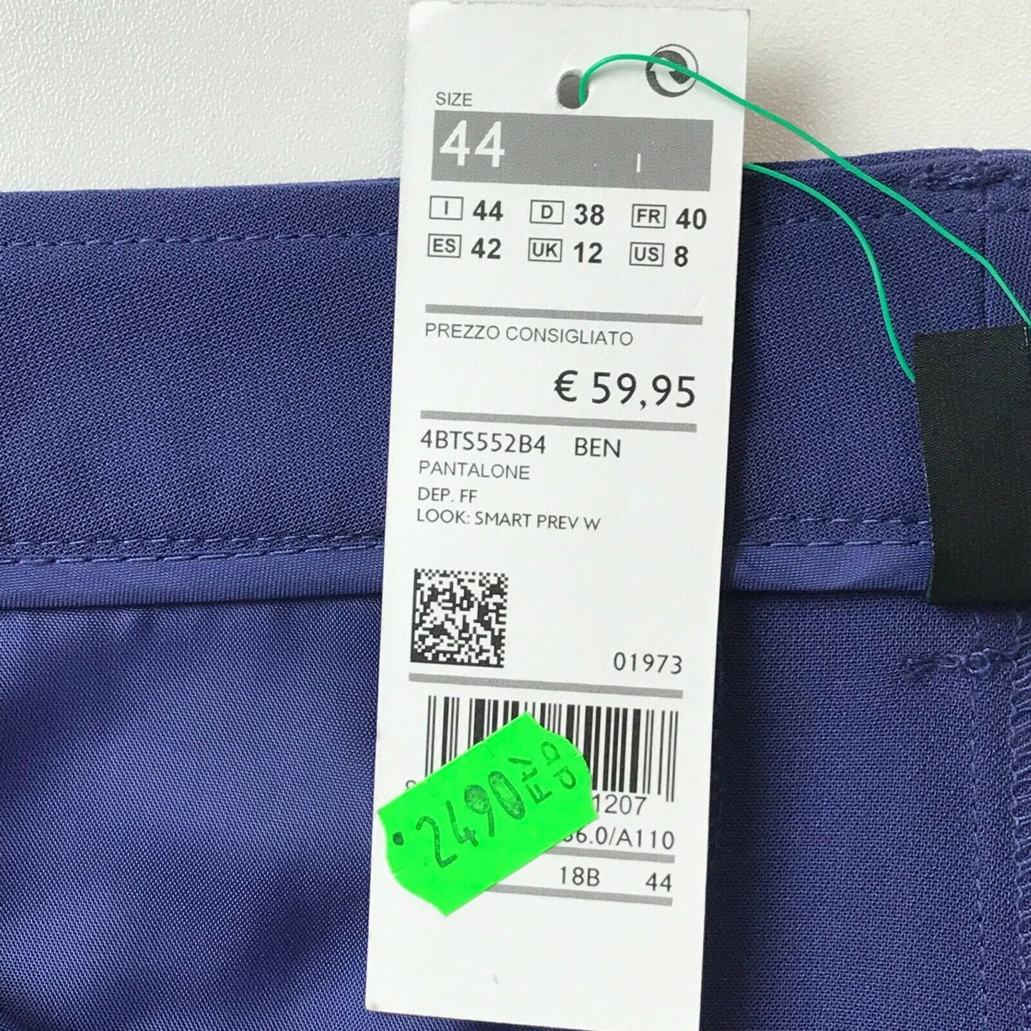 UNITED COLORS OF BENETTON Damen Hose in normaler Bootcut-Passform, Blau, Größe 38 W32