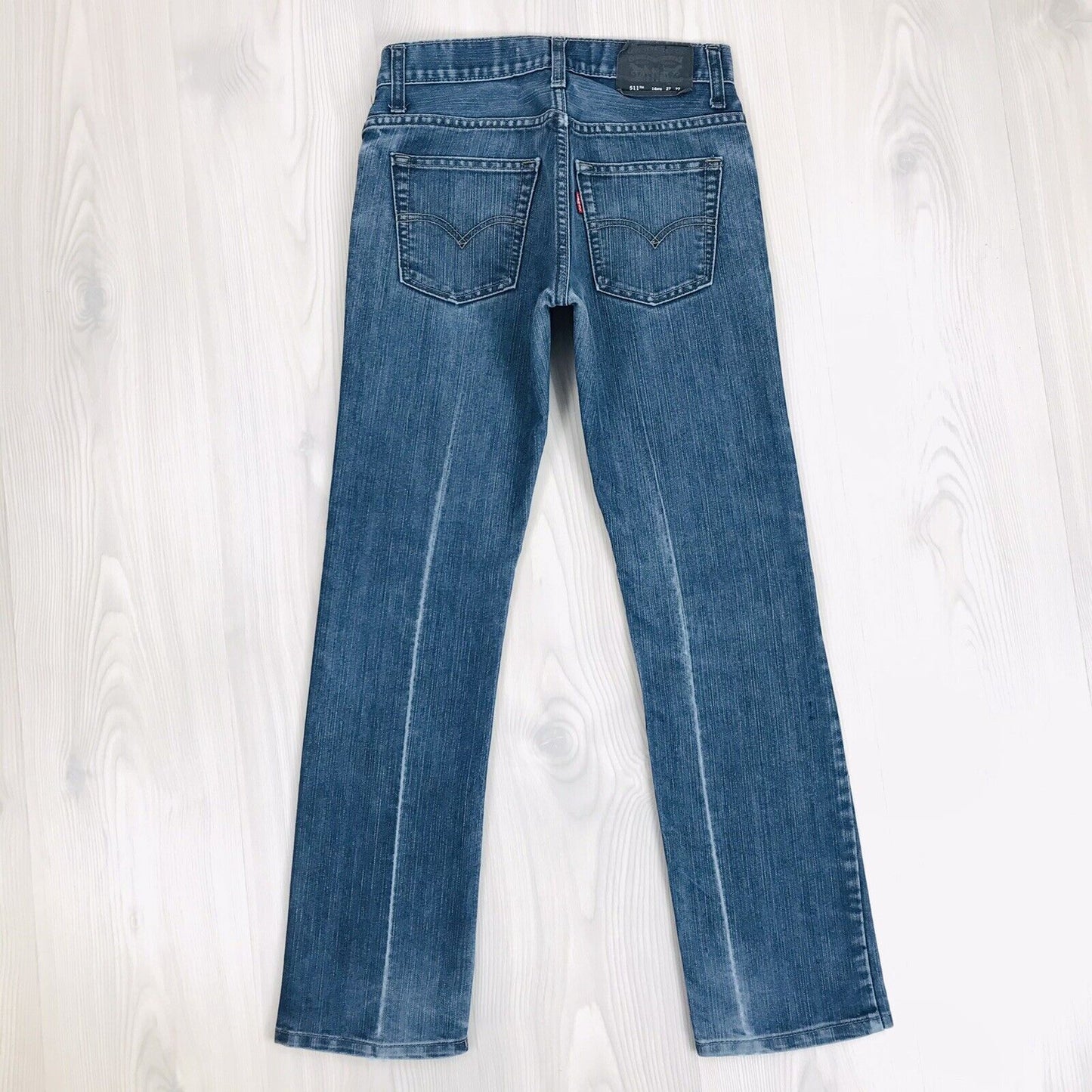 vintage Levi’s 511 Garçons Bleu Skinny Fit Jeans 14 Reg / W27 L27