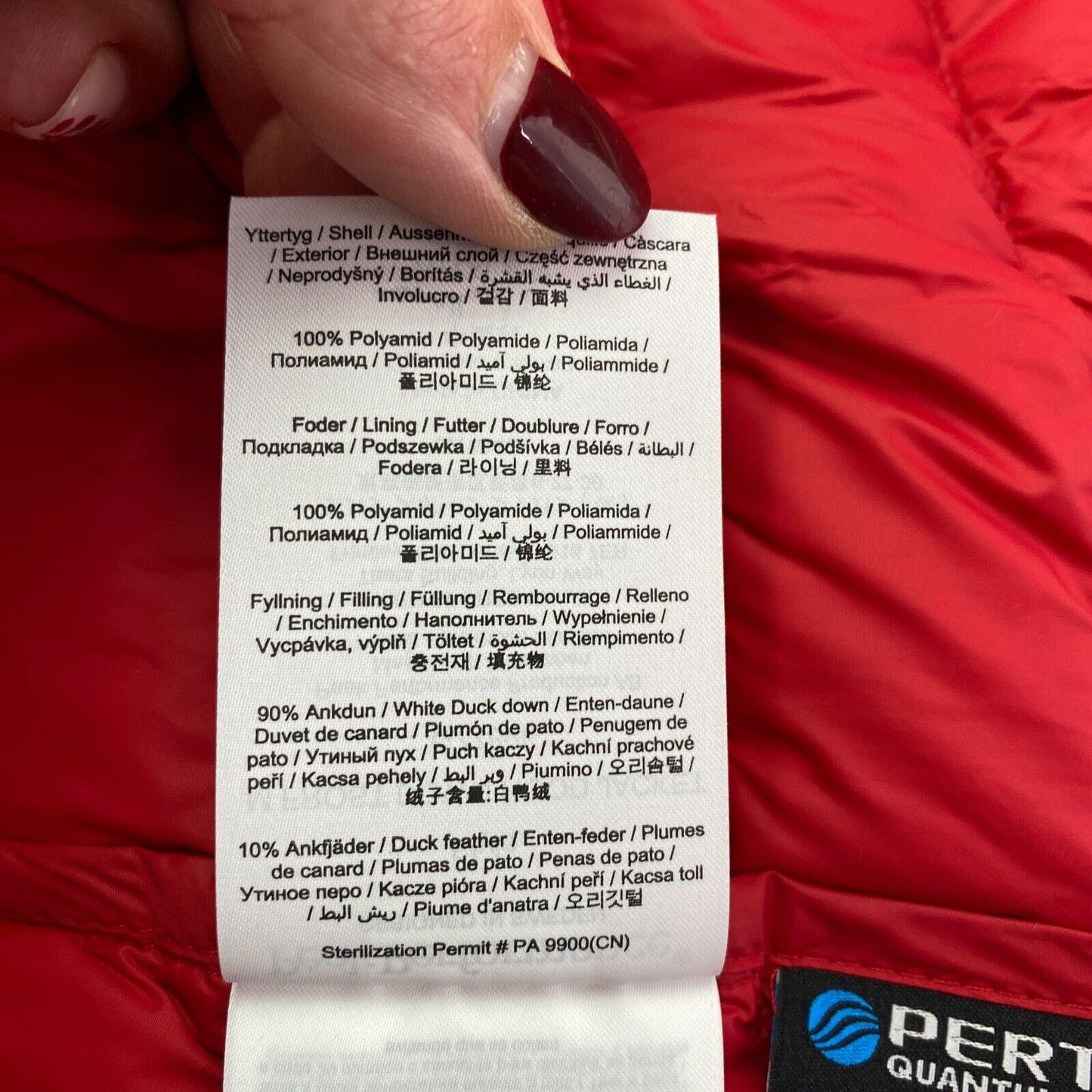 Peak Performance Men Red Frost Down Hood Jacket Coat Size M