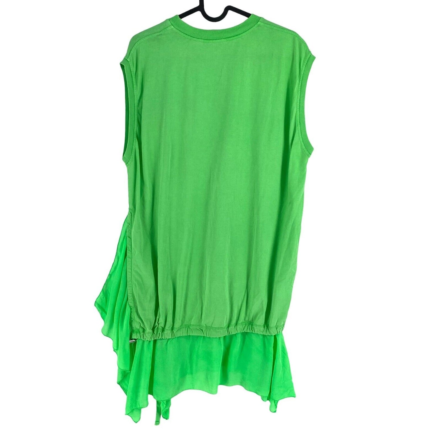 DIESEL Women Green D-ROLLETTY With Georgette Hem T Shirt Dress Size XS