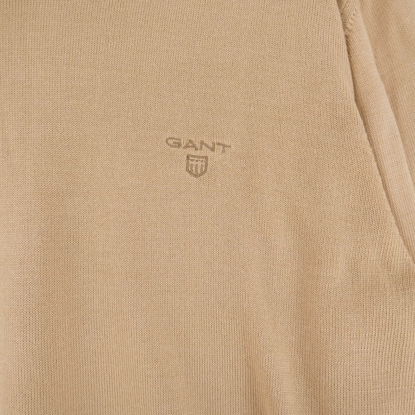 GANT Light Brown Crew Neck 100% Cotton Jumper Sweater Pullover Size M