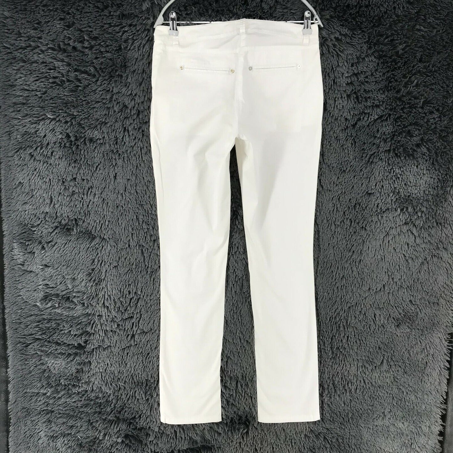 Conte Of Florence Women White Stretch Skinny Fit Jeans Size 44 / M / EU 38 / W31