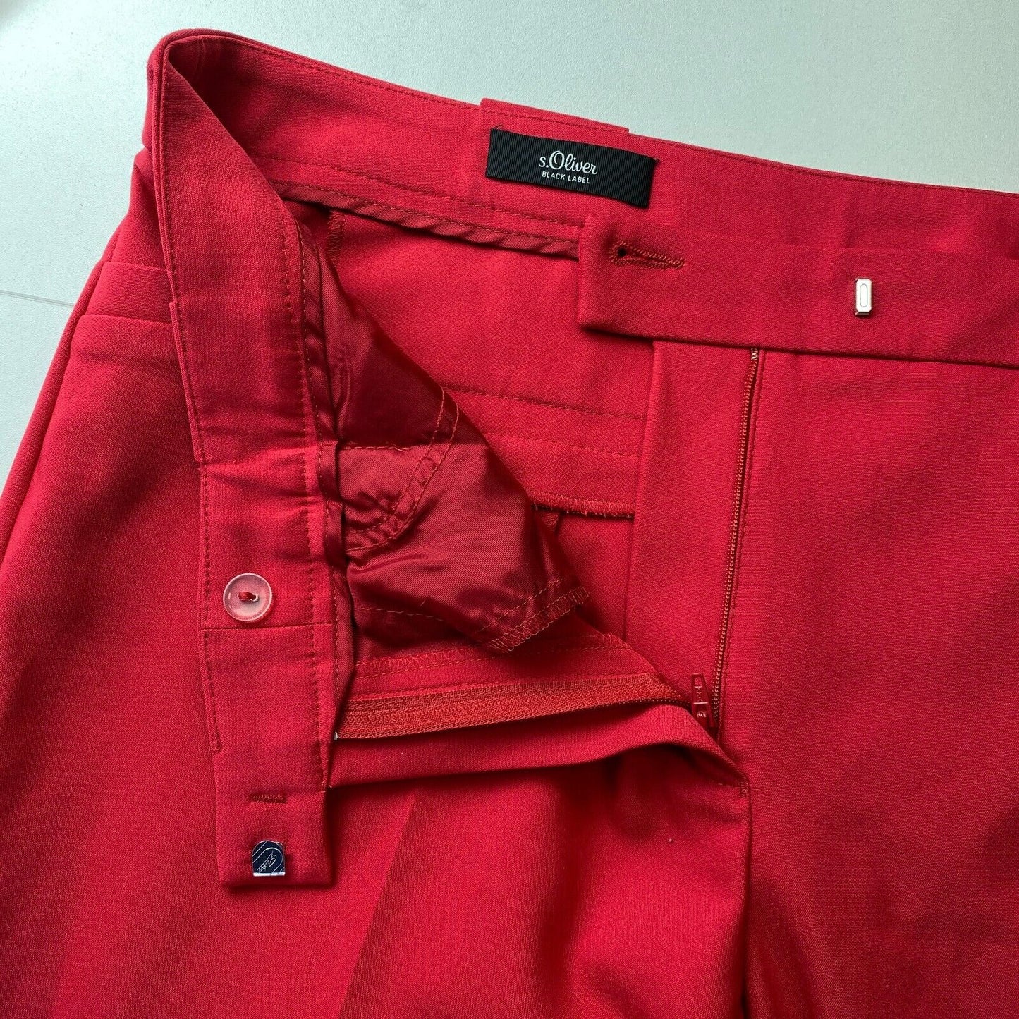 s.Oliver SUE Women Red Slim Fit Dress Trousers EUR 46 UK 20 US 16 W40