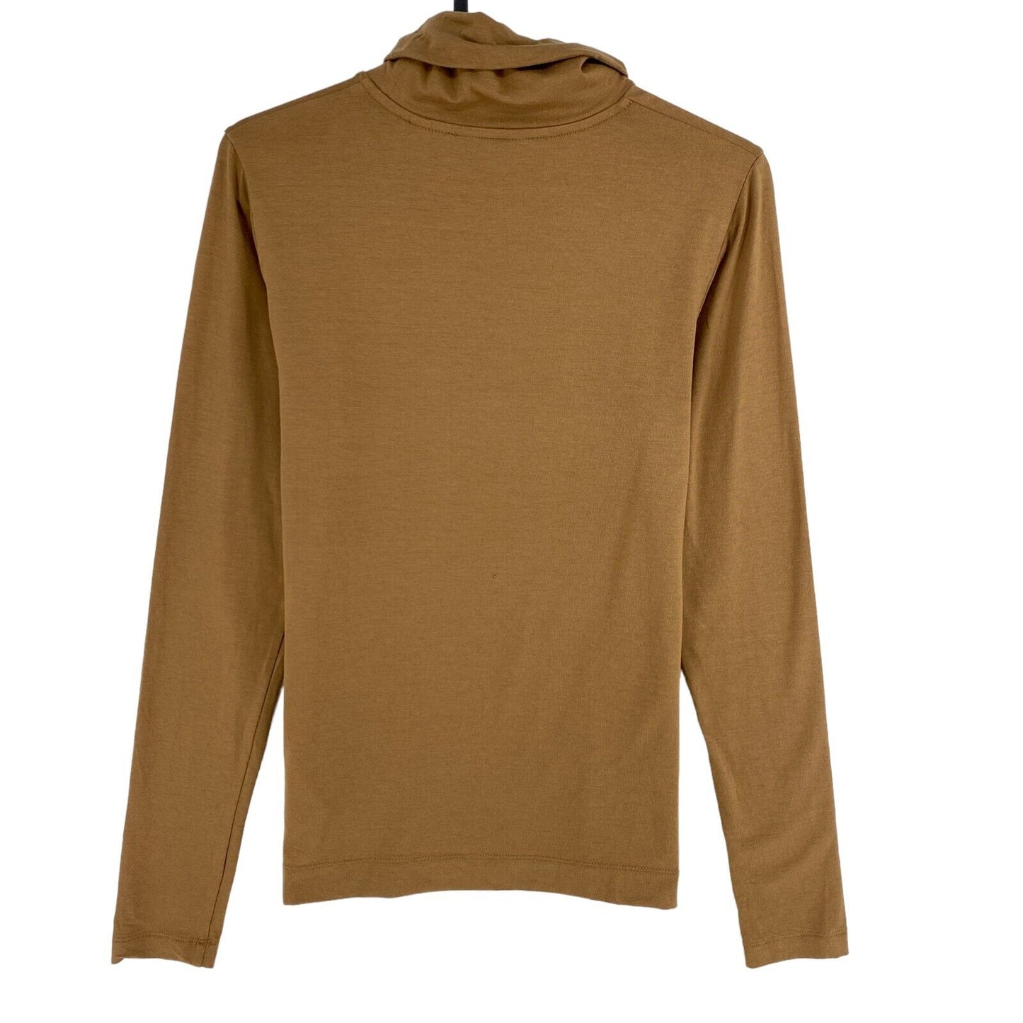 GANT Brown Jersey Long Sleeves Turtle Neck T Shirt Size S